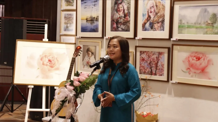 Triển lãm tranh màu nước quốc tế 'Hành trình kết nối'